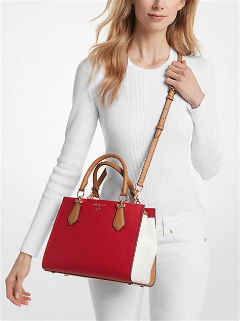 Marilyn Medium Saffiano Leather Satchel 